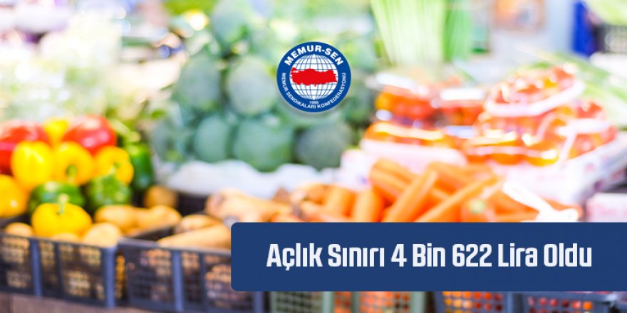Açlık Sınırı 4 Bin 622 Lira Oldu