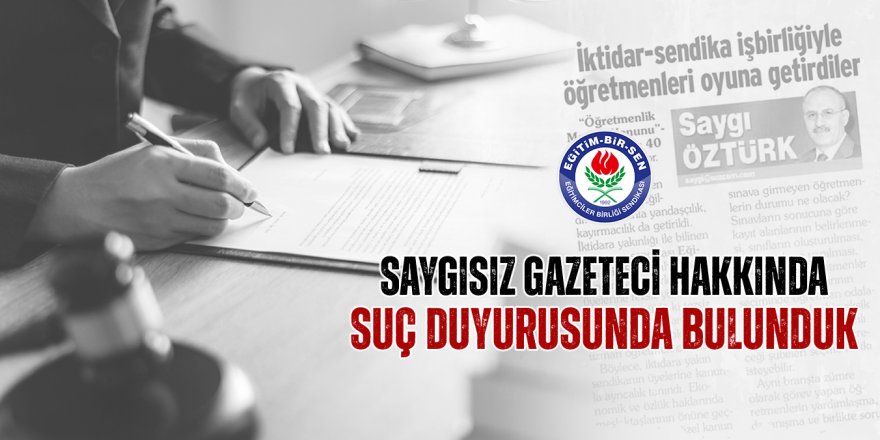 Eğitim-Bir-Sen'den Yüksek Lisans İddialarına Sert Tepki!
