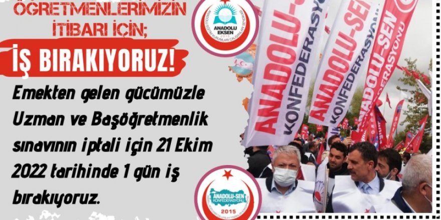 Uzman ve Başöğretmenlik İçin İş Bırakıyoruz!