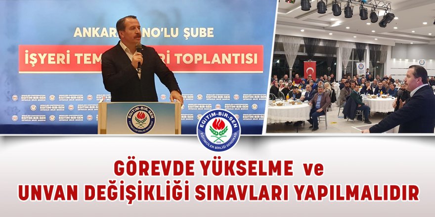 MEB görevde yükselme ve unvan değişikliği sınavları yapılmalıdır