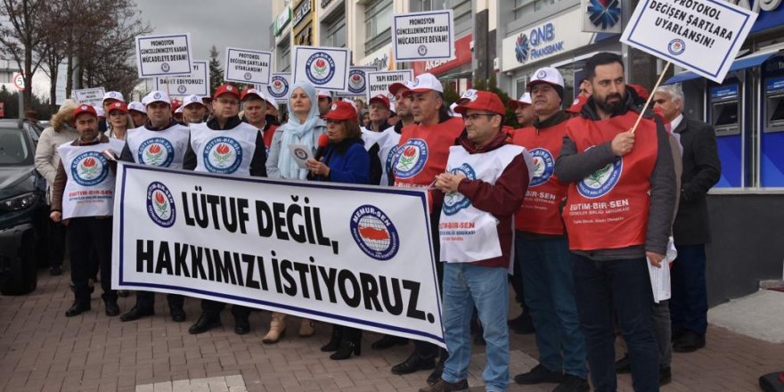 Ankara'da MEB Çalışanlarından Promosyon Tepkisi!