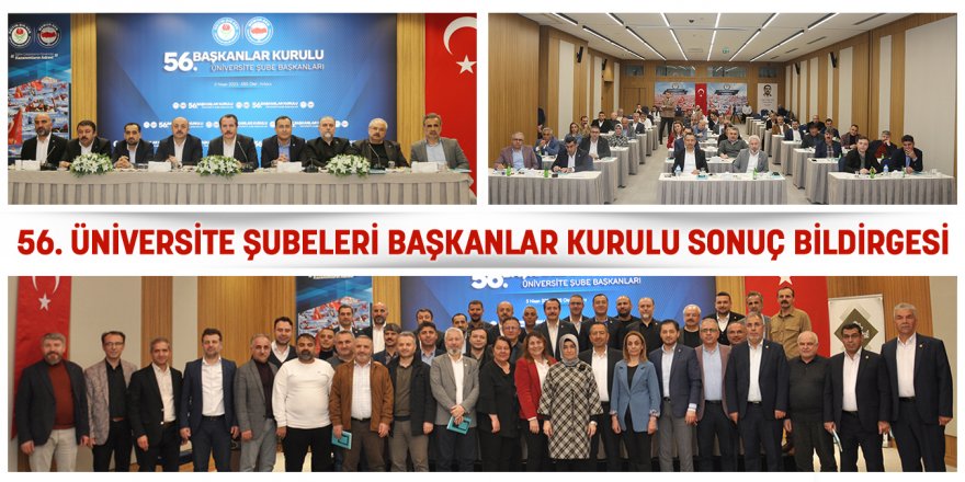 Eğitim-Bir-Sen Üniversite Başkanlar Kurulu Sonuç Bildirgesi