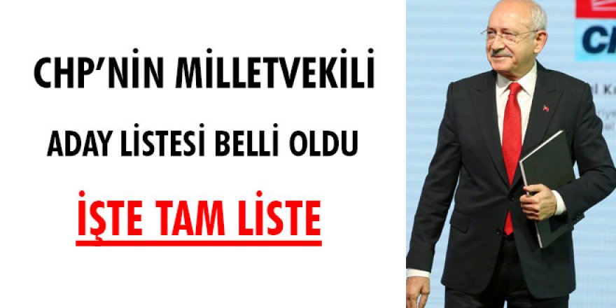 CHP'de milletvekili aday listesi belli oldu. İşte tam liste