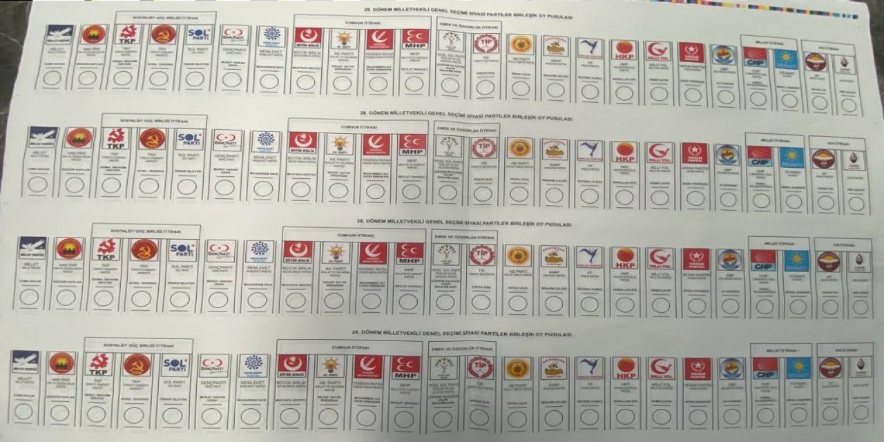 İttifak ve partilerin 2023 oy pusulasındaki yerleri kesinleşti