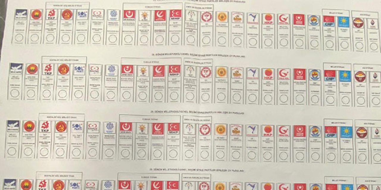 İşte oy pusulaları! 9 farklı boyda olacak, 1 metreyi bulacak