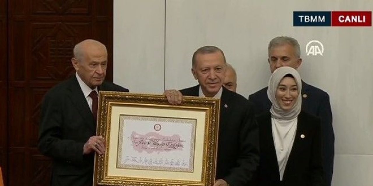 Cumhurbaşkanı Erdoğan, Meclis'te yemin etti