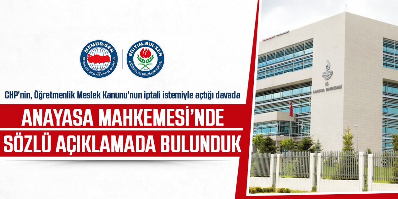 Öğretmenlik Meslek Kanunu AYM Gündeminde