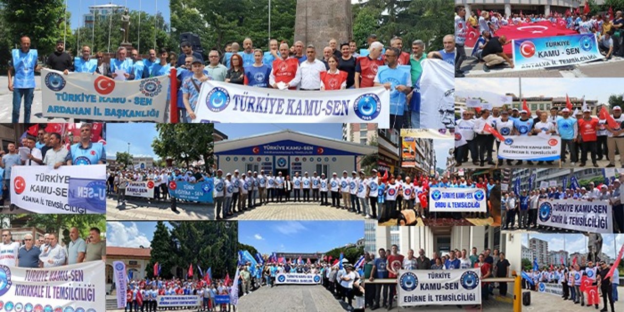 Kamu Çalışanlarından 81 İlde Memur Maaş Zammı Eylemi