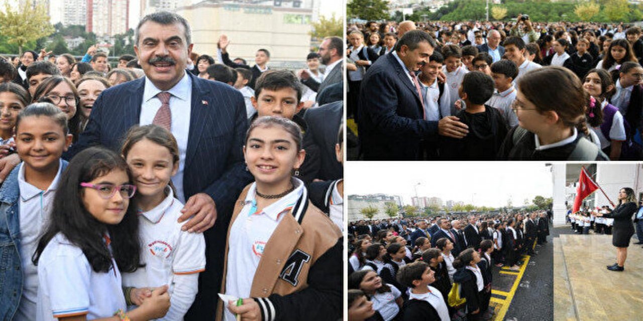 Milli Eğitim Bakanı Tekin İstanbul'daki okulda bayrak törenine katıldı