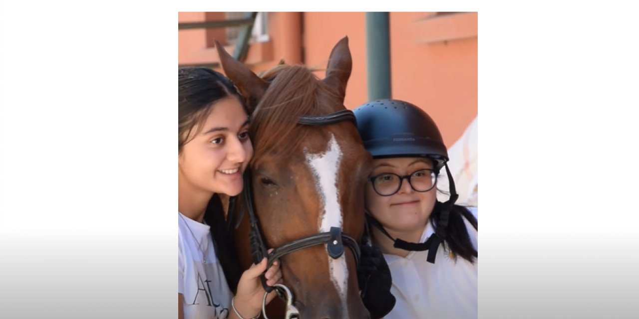 Down sendromlu çocuklara at üstünde terapi