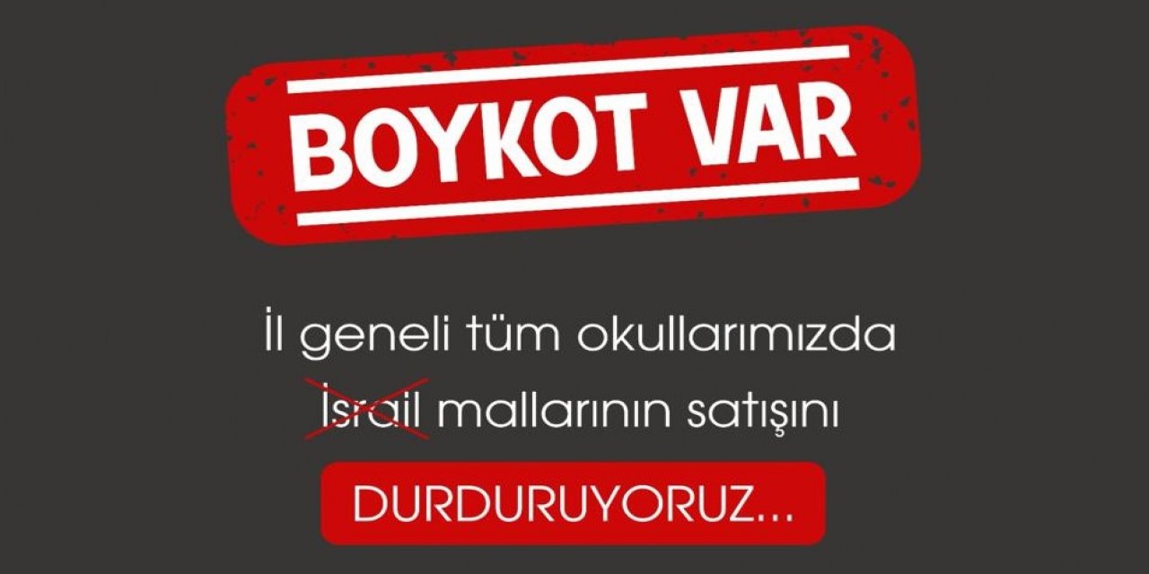 Okullarda İsrail Mallarının Satışı Durduruldu!