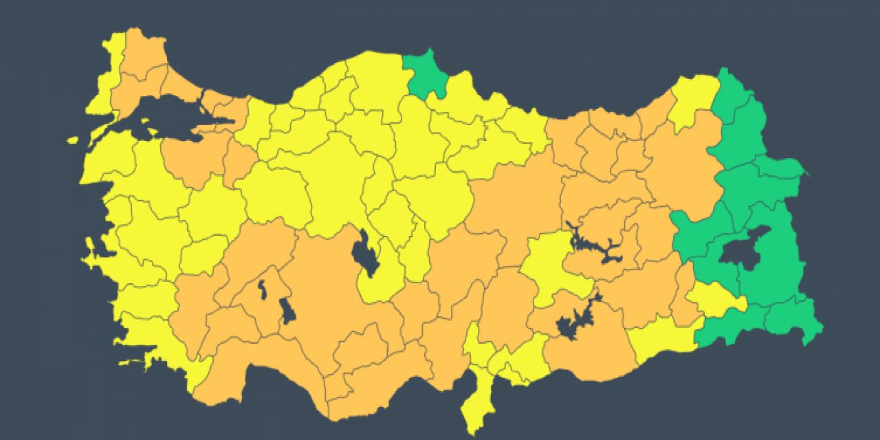 AFAD'dan 72 il için 'turuncu' ve 'sarı' uyarı