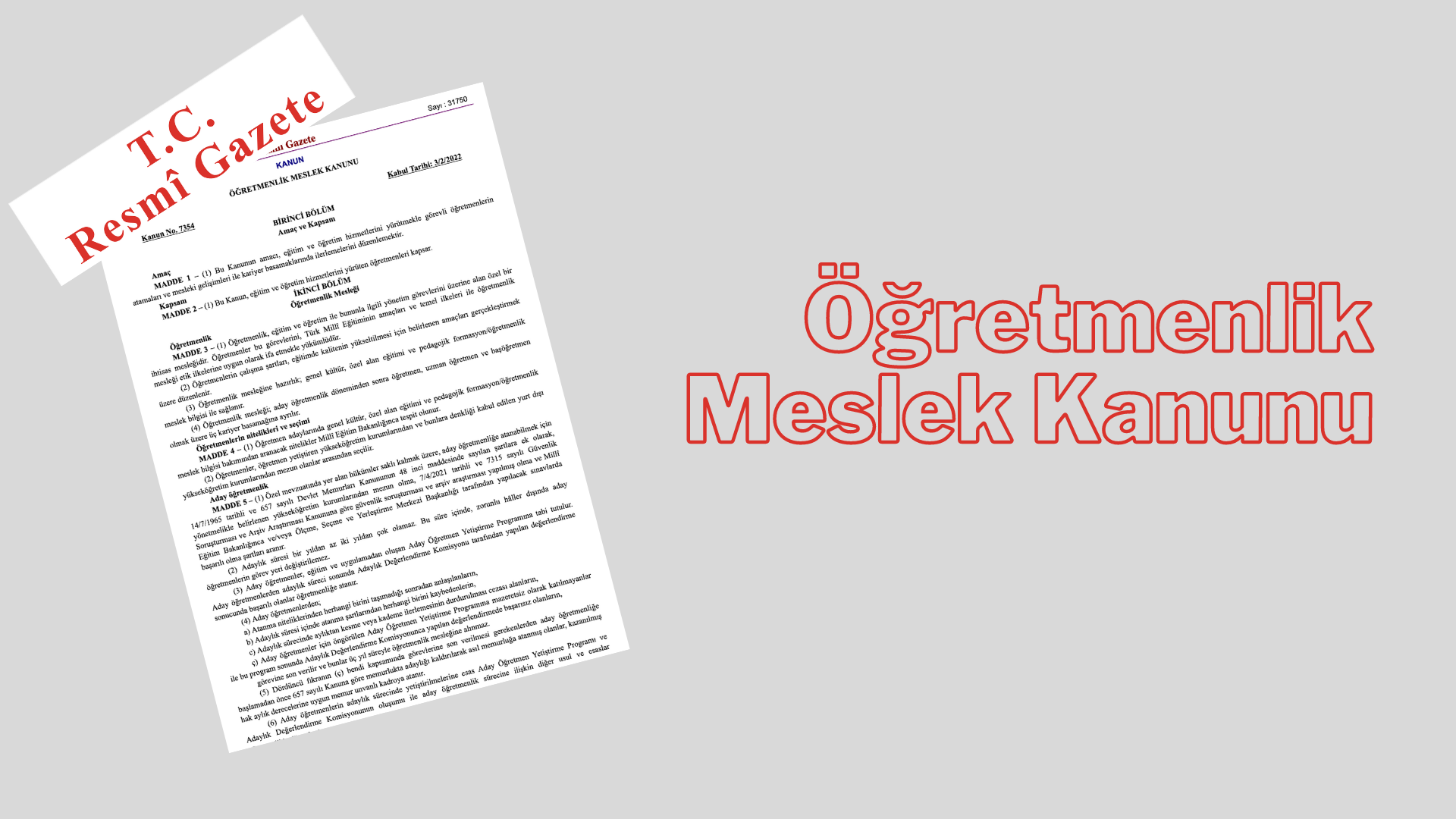 Bakan Tekin'den Öğretmenlik Meslek Kanunu Açıklaması