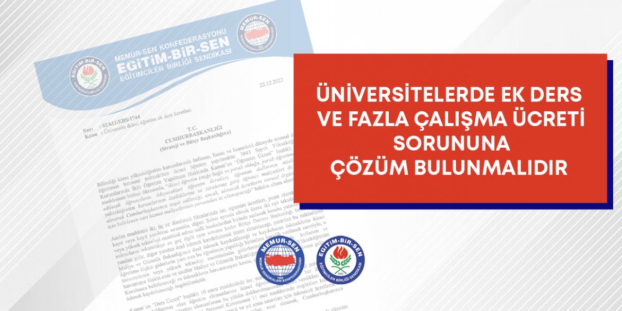 Üniversitelerde ek ders ve fazla çalışma ücreti sorunu çözüm bekliyor!