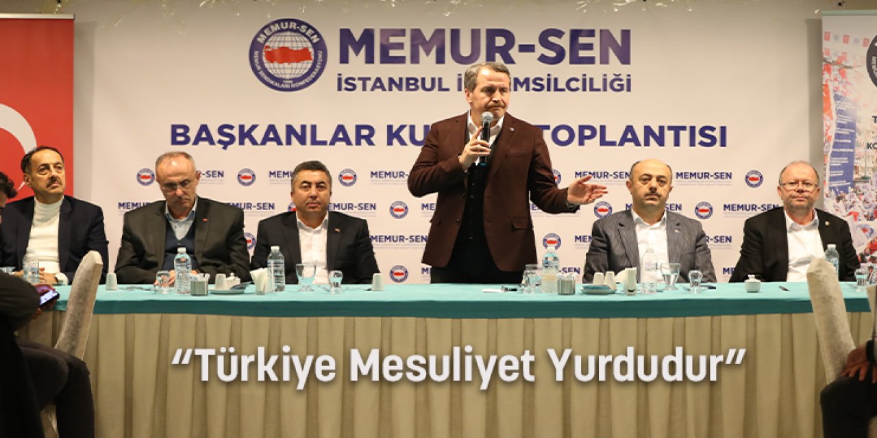 Ali Yalçın: “Türkiye Mesuliyet Yurdudur”