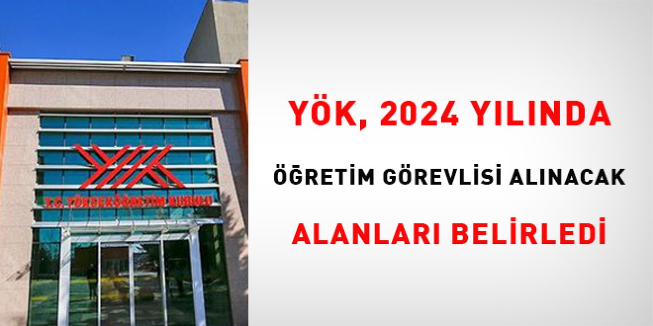 YÖK, 2024 yılında öğretim görevlisi alınacak alanları belirledi