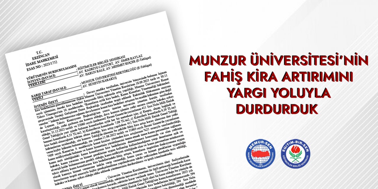 Kamudaki fahiş kira artırımına yargı dur dedi!