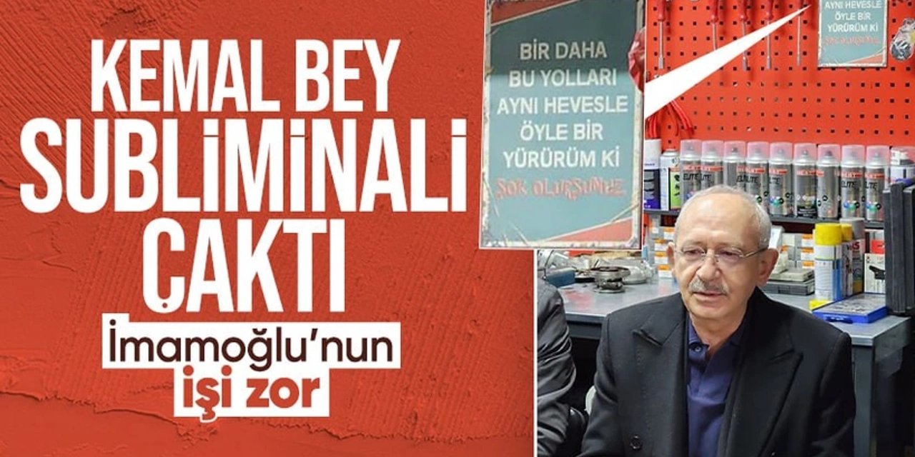CHP 7. Genel Başkanı Kemal Kılıçdaroğlu'ndan esnaf ziyaretinde subliminal mesaj