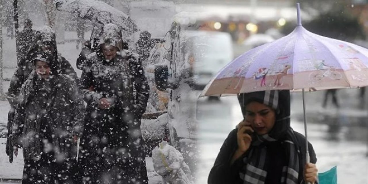Meteoroloji il il uyardı! Karla karışık yağmur ve sağanak kuvvetli geliyor