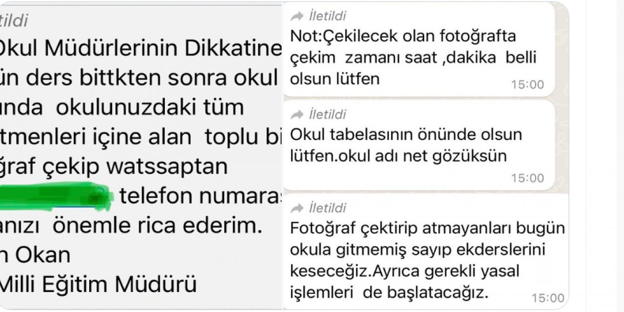 İlçe Milli Eğitim Müdürü: Fotoğraf Çekip Atmayanların Ek Dersleri Kesilecek!