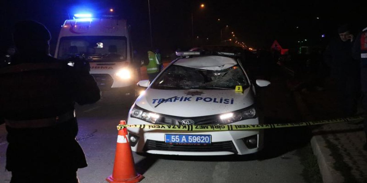 Samsun'da kaçan aracın çarptığı polis memuru şehit oldu