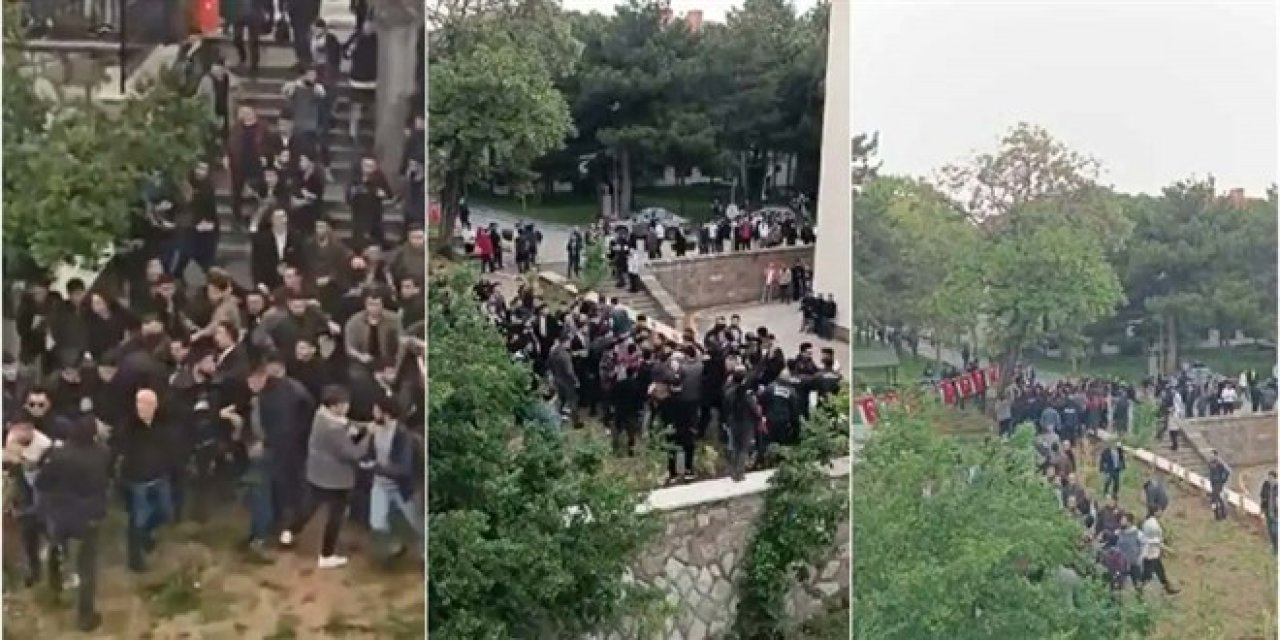 Gazi Üniversitesi’nde Filistin’e destek eylemi yapan öğrencilere saldırı!