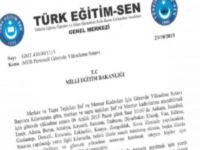 Türk Eğitim-Sen'den MEB'e Görevde Yükselme Başvurusu