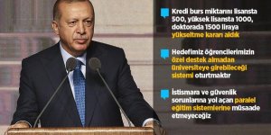  Erdoğan'dan burs müjdesi