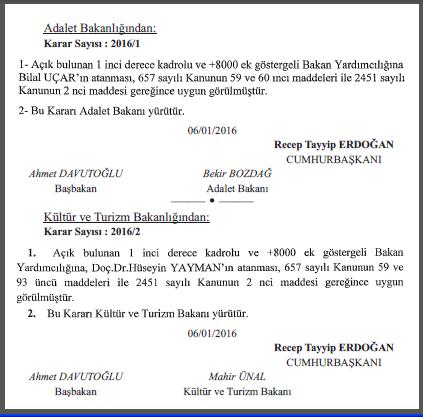 atamakararları atamakararları