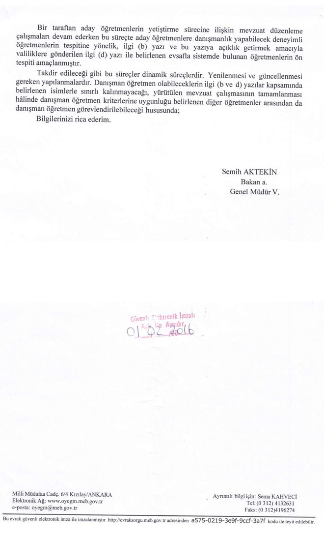 Danışman Öğretmenler Nasıl Belirlenecek