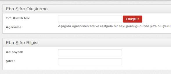 öğrenciye eba şifresi oluşturma